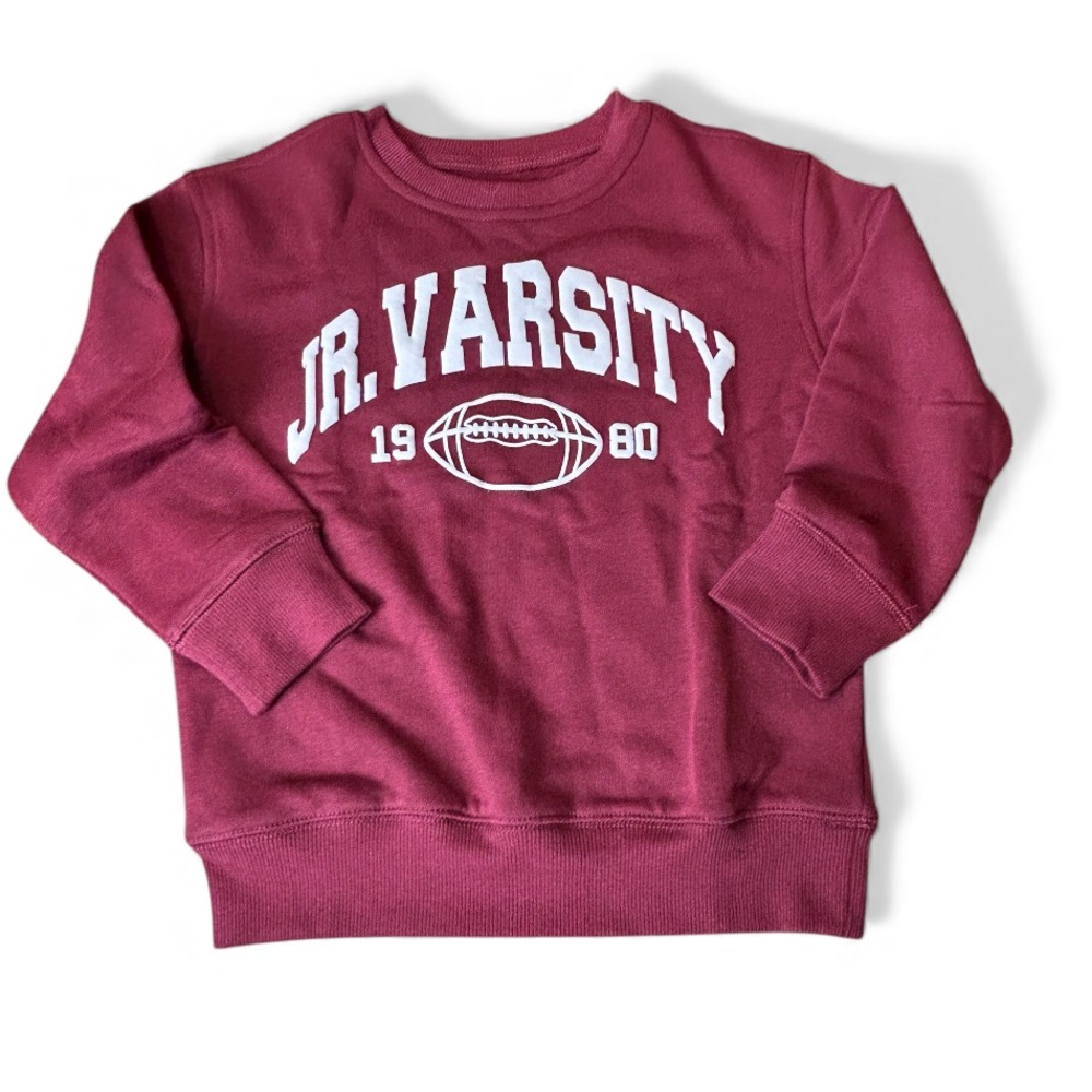 Toddler is Jumping Beans Maroon Jr. Varsity Sweatshirt